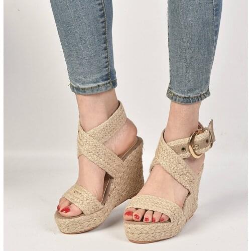 Womens Espadrille Ankle Strap Sandals Comfortable Slippers Ladies Womens Casual Shoes Breathable Flax Hemp Canvas Pumps