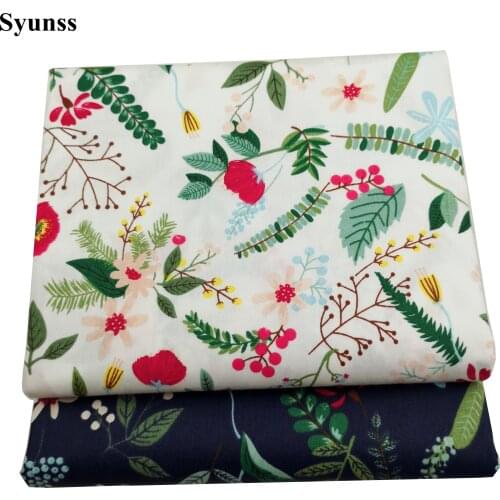 Syunss Diy Patchwork Cloth For Quilting Baby Cribs Cushions Dress Sewing Tissus Colors Floral Printed Twill Cotton Fabric Tecido