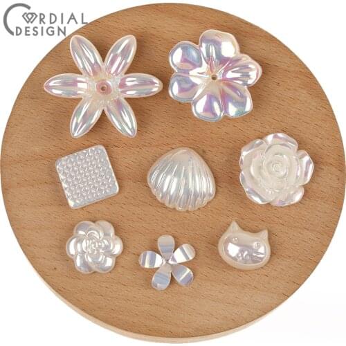 Cordial Design Jewelry Accessories/AB Effect/Acrylic Bead/DIY/Flower Shape/Imitation Pearl Patch/Jewelry Findings Components