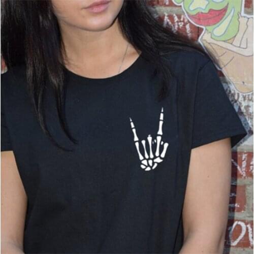 Funny Graphic Print Tshirt Women Short Sleeve Cotton T Shirts Woman Black White Loose T Shirt Women Tops Women 2020