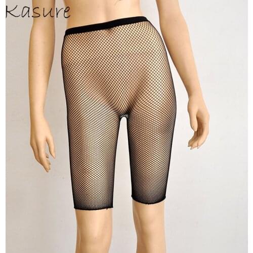 KASURE Sexy Fishnet Short Tights For Women Summer Under Skirt Jeans Sexy Short Tights Safety Shorts Pants