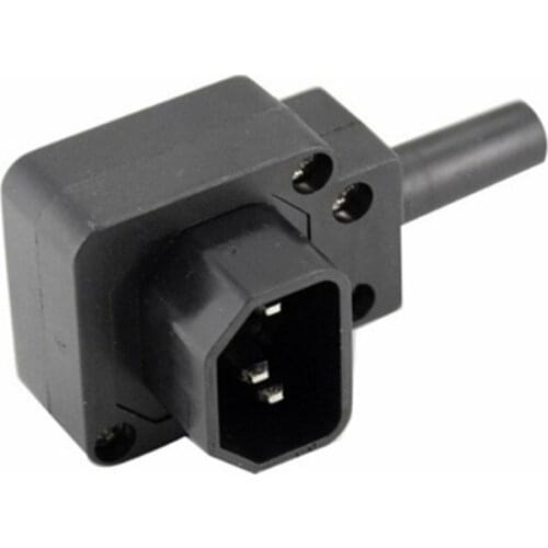 1 pcs,90 Degree C14 Power Plug, IEC 320 C14 Down Angle Male Plug AC Power Cord/Cable Connector
