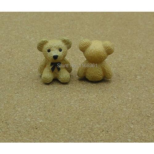 1pcs/lot resin solid light brown bear cartoon 19mm fairy garden gnome moss terrarium decor crafts bonsai home DIY A108-3