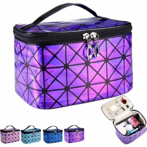 2017 Fashion Women Makeup Bag PU Leather Cosmetic Bag Beauty Case Lady Travel Cosmetic Organizer Toiletry Storage Bag Wash Pouch