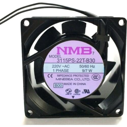 3115PS-22T-B30 original for NMB-MAT 8038 AC220V 9/7W AC aluminum frame cooling fan