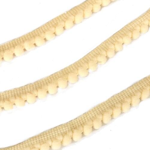 Decoration Sewing Hair Ball Lace Trim For Women Dress Shirt Clothes Decoration Wedding Table Chair Decoration Ivory 5yards