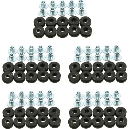 50 Motorcycle Rubber Grommets Cushions Pads For Honda For Yamaha For Suzuki Fairing