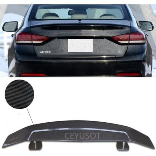CEYUSOT For Universal GT Spoiler WING Hyundai Genesis ABS Material Car Trunk Rear Lip Tail Decoration Body Kit Accessories 2015