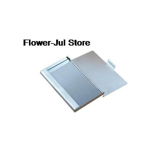 Business ID Credit Card Case Metal Fine Box Holder Stainless Steel Pocket 9.3x5.7x0.7cm