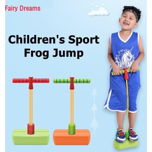 Childrens Sports Foam Stick With Flashing LED Light Safe Interesting Sounds Frog Jumper Bouncy Toy For Kids