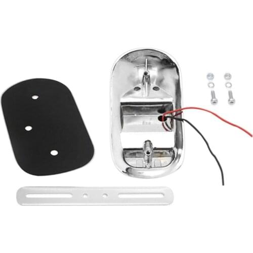 Motorcycle Integrated Brake Tail Light with Turn Signals License Plate Bracket LED