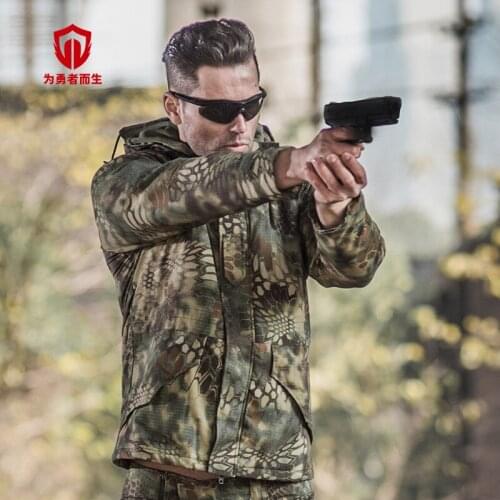 Camouflage Waterproof G8 Tactical Jacket Men Warm Fleece Hooded Windbreaker Hiking Hunting Clothes Outdoor Army Military Jackets