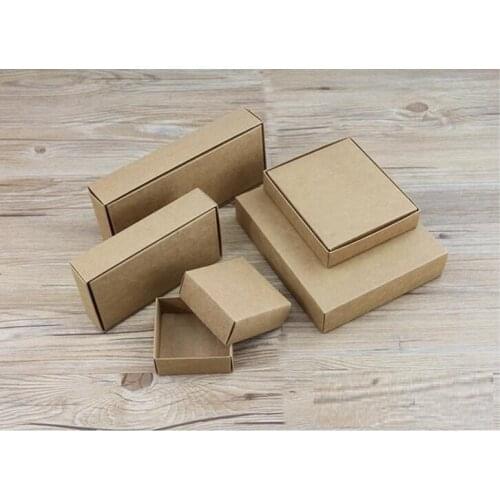 10PCS large brown kraft gift box,black purple wedding gift box Big Christmas gift packaging boxes