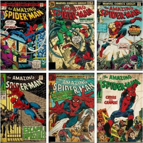 Superhero Marvel Spiderman Comics Diamond Painting Character Cross Stitch Kits Diamond Embroidery Full Pictures Kids Home Decor