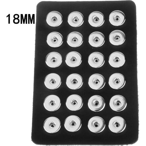 New Style Snap Button Display Board Fit 24pcs 18mm&12mm Snap Buttons Jewelry Black Genuine Leather Display Holder