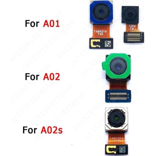 Original Front Back Camera For Samsung Galaxy A01 A02 A02s Backside Facing Frontal Rear Small Selfie Camera Module Spare Parts