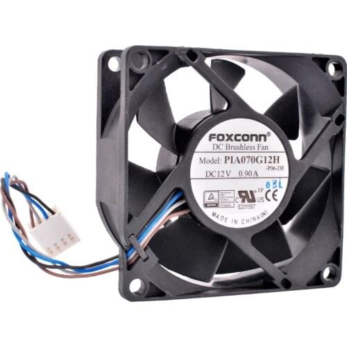 PAI070G12H 7cm 7025 70mm 70x70x25mm DC12V 0.90A 4 lines computer case CPU high air volume cooling fan