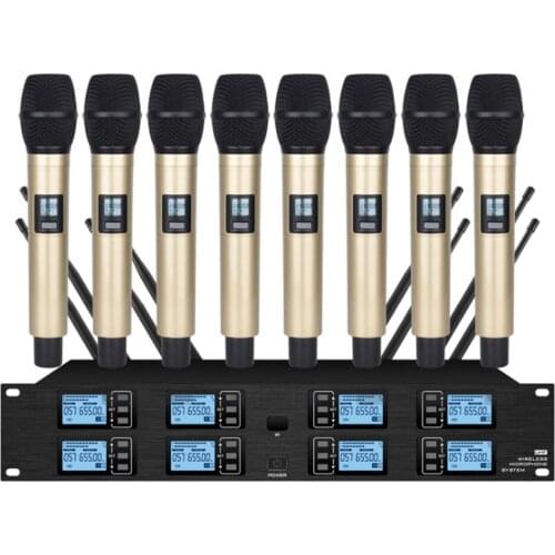Professional UHF wireless microphone 8 channel handheld microphone lavalier microphone wedding speech professional microphone