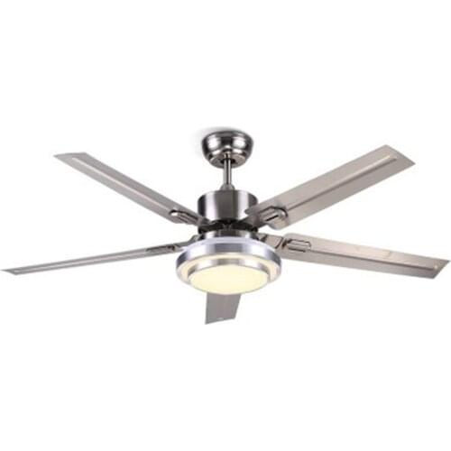 Simple And Durable Fan Light Living Room Hotel Restaurant Ceiling Fan Light Office Stainless Steel Ceiling Fan Light Fixture