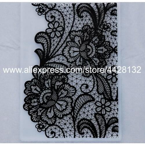 Lace Flowers Plastic Embossing Folder For Scrapbook DIY Album Card Tool Plastic Template 10.4x14.6cm 9081662
