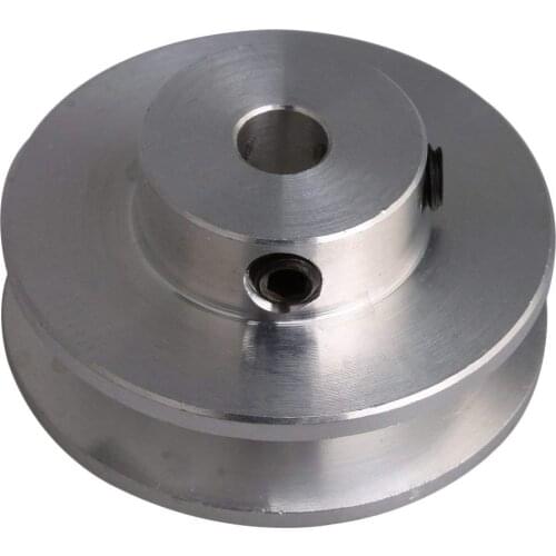 31x15 ilver Aluminum Alloy Single Groove 5MM 6MM 7MM Fixed Bore Pulley for Motor Shaft 3-5MM PU Round Belt