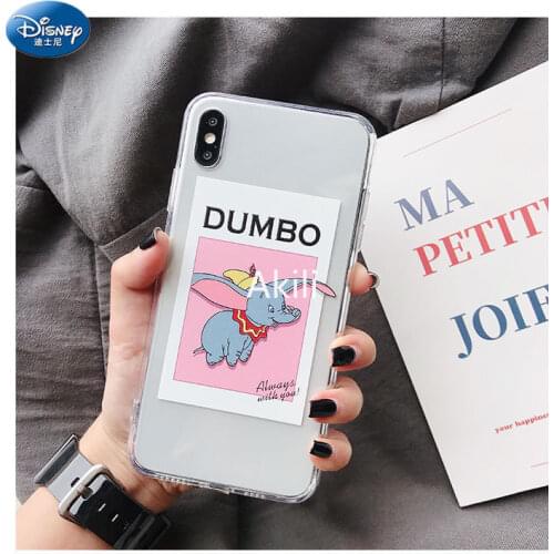 DISNEY Dumbo Silicone Case for iPhone 11 Pro X Xs Max iPhone 12 12mini 12Pro 12Promax Official Liquid Silicon 360 Full Cover