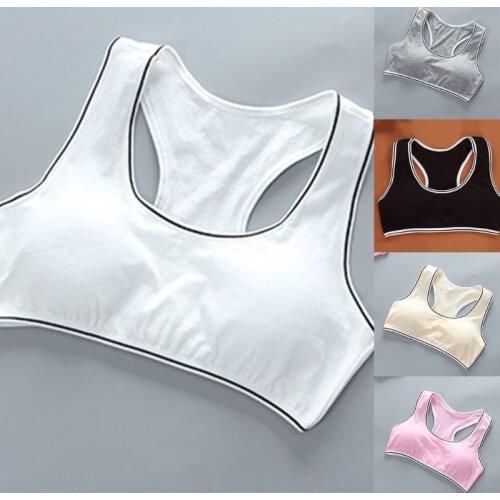 D0AF Popular Girls Sports Bra Breathable Light padded Seamless Crop Bra