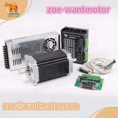 USA Free!CNC Wantai 1 Axis Nema 34 Stepper Motor 85BYGH450C-012B 1600oz 4.2A +Driver DQ860MA 50V 4.2A +350W ROHS CE ISO