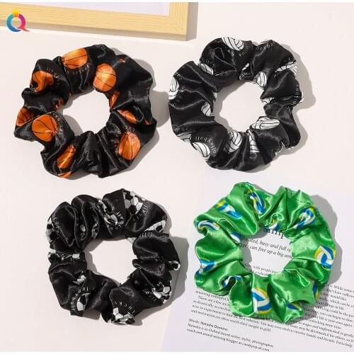 Hot Sales Women Hairband Ball Printing Elastic Hair Band Rubber Headband Scrunchie For Women hair accessories QY123041