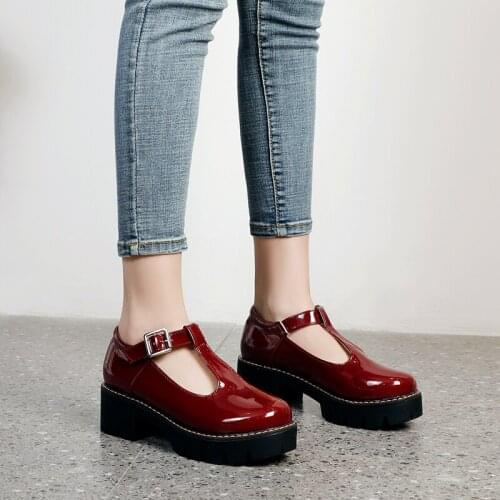 2021 women shoes Japanese Style Lolita Shoes Women Vintage Soft Sister Girls High Heel Platform shoes College Student Mary Jane