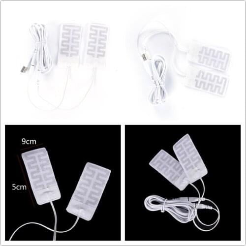 1 Pair 5V Carbon Fiber Heating Pad Hand Warmer USB Heating Film Electric Winter Infrared Fever Heat Mat