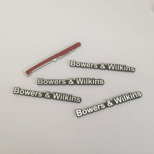 2pcs 5pcs 10pcs B&W bowers wilkins car Hi-Fi Speaker audio Speaker Badge stereo Emblem sticker car styling accessories
