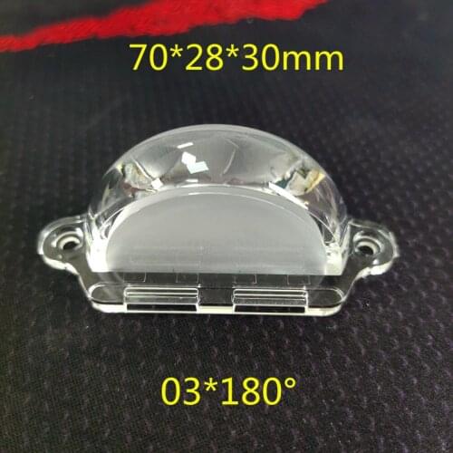 2pcs 70x28x30mm 70*28*30mm U shape 03*180 degrees window light lens line shine lens LED car spotlight lens