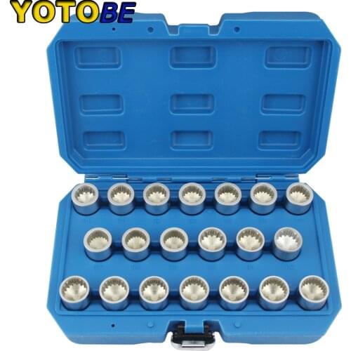 20pc Master Locking Wheel Nut Key Socket Set OEM Spline For Porsche Cayenne for VW
