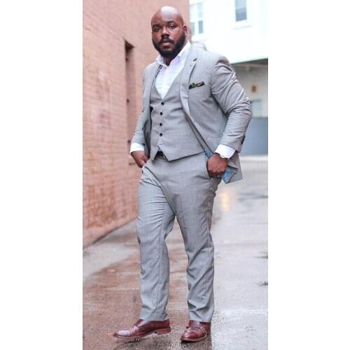 2017 Latest Coat Pant Designs Light Grey Men Suit Slim Fit 3 Piece Stylish Tuxedo Custom Groom Casual Prom Suits Terno Masculino