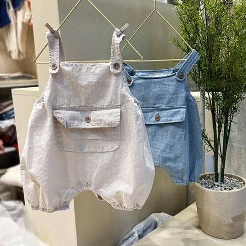 2020 Summer Baby Rompers Girls Denim Overalls Boys Play suit Baby Clothing Infant Girls Clothes Kids Overalls Shirts