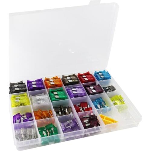 220pcs Small / Medium Car Fuse Mixed Small Fuse Blade Automatic Car Fuse 2A 3A 5A 7.5A 10A 15A 20A 25A 30A 35A 40A