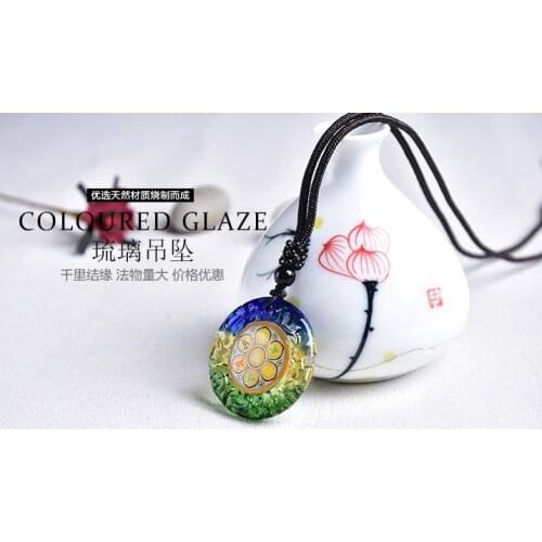 3PCS GOOD Buddhist supplies Greco-Buddhist pocket travel efficacious talisman Om Mani Padme Hum Mantra Buddha Crystal Amulet