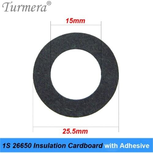 45Pieces 1S 26650 Battery Insulation cardboard with Adhesive for 26650 Battery Pack Cell Insulating Glue Patch Positive