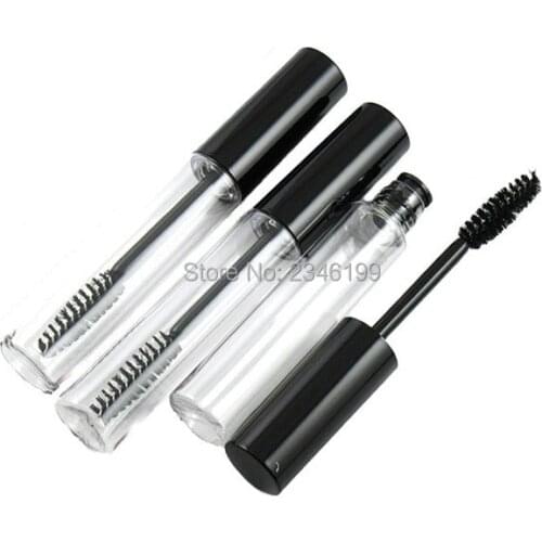 10ML Mascara Tube Round Lip Bottle 50 Pieces Transparent Mascara Tube Eyelash Growth Liquid Growth Bottle