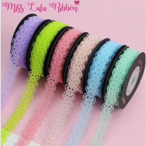 8 Yards/Roll 15mm Inelastic Lace Ribbon DIY Rayon Rose Handicraft Supplies Sewing Accessories Scrapbook Material