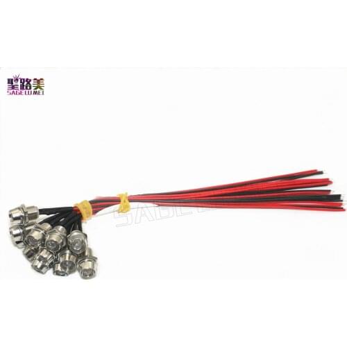 Free shipping 100pcs/lot Red/blue/green/white/yellow color PreWired DC12V 3mm/5mm/10mm Car Boat LED Diodes Lights+ Metal Holder