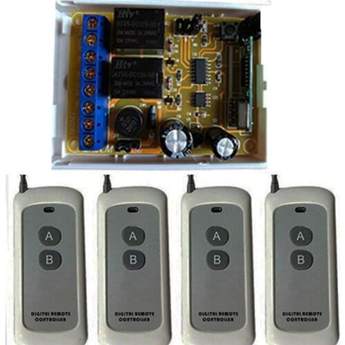 DC12V DC24V 2CH 500meters Range RF Wireless Remote Control Relay Switch Security System tubular motor garage door shutters/ lamp
