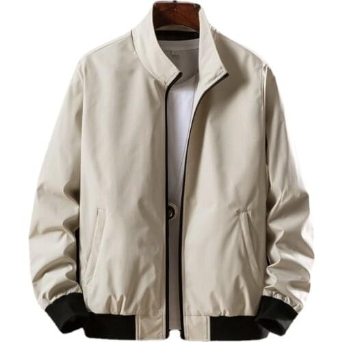 BROWON 2021 Spring and Autumn New Mens Jacket Business Casual Jacket for Men Solid Color Slim Mens Fashion Clothing Trends