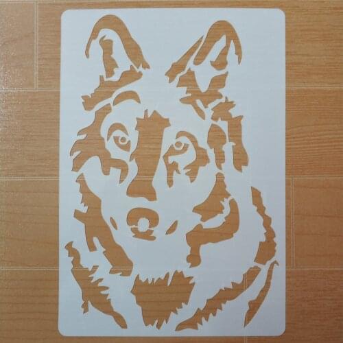 DIY Painting Wolf Design Stencils Template For Wall Painting DIY Fabric Painting Photo Album Decorative