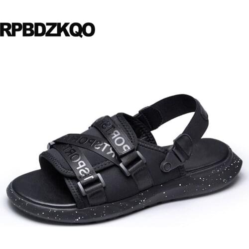 Designer japanese shoes breathable waterproof strap casual fashion black flat native beach mens sandals 2018 summer outdoor