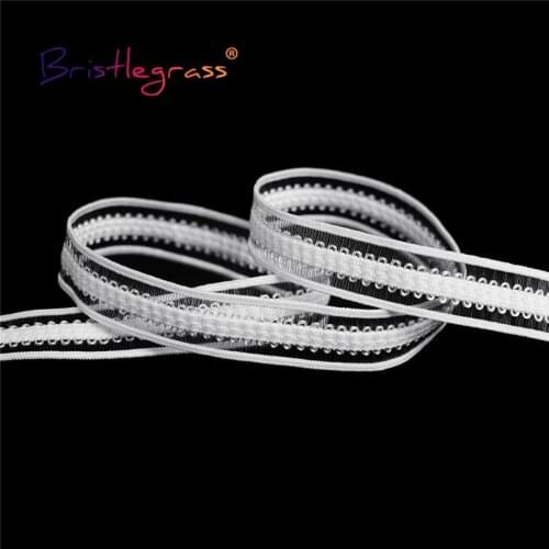 BRISTLEGRASS 2 5 10 Yard 1/2" 13mm Solid Mesh Tulle Frilly Decorative Lace Trim Elastic Spandex Band Tape Dress DIY Sewing Craft