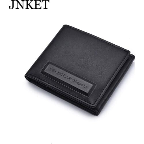 JNKET New Mens PU Leather Three Discount Driving License Wallet Coin Pocket Multi-functional Credit Card Wallet