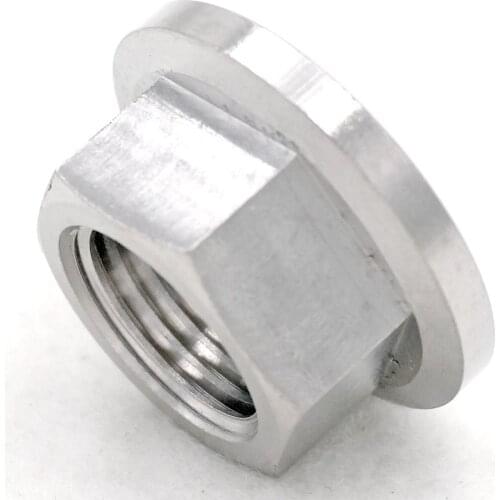 M16x1.5mm Ti GR5 Titanium Flange Hex Nut For Motorcycle Centre Shaft