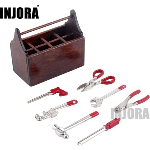 RC Crawler Car 1:10 Decor Accessories Mini Repair Toolbox for Axial SCX10 Tamiya CC01 D90 D110 TF2